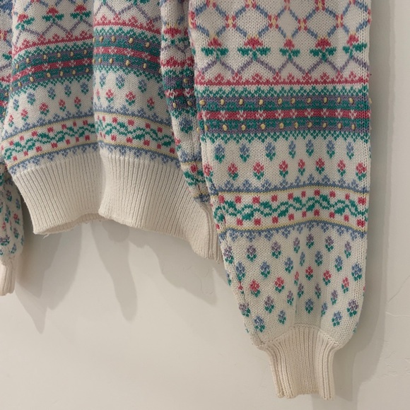 Susan Bristol Cream Multicolor Patterned Sweater - Picture 4 of 5